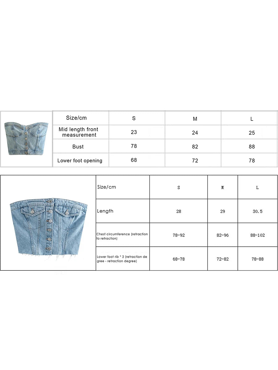 Damen Jeans-Crop-Top