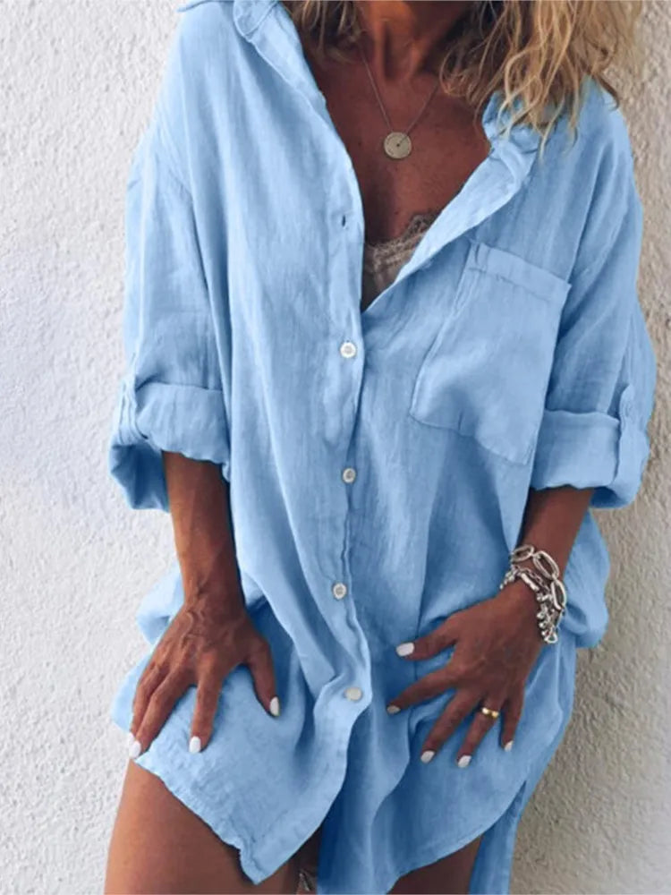 Neue Mode-Baumwollbluse für Damen