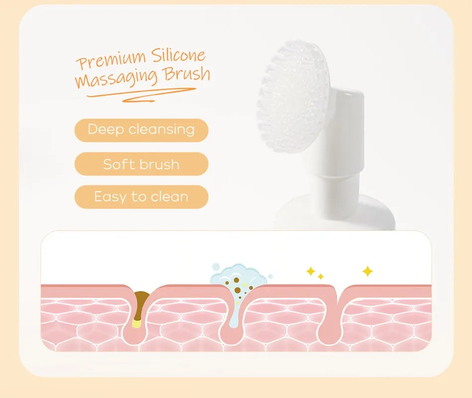 120ml Vitamin C Cleansing Mousse Facial Care Cleansing Pore Brightening Skin Tone Shrinking Pore Facial cleanser Skin care