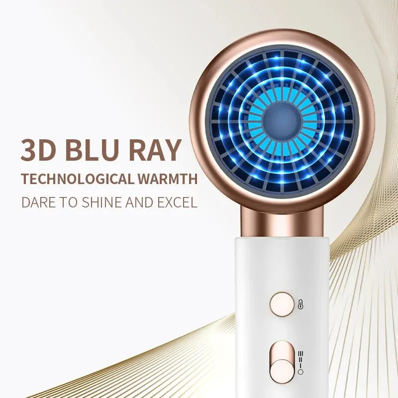 Hair Dryer, High-Speed Electric Turbine Airflow, Low Noise.