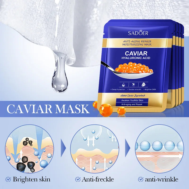 5pcs SADOER Caviar Hyaluronic Acid Moisturizing