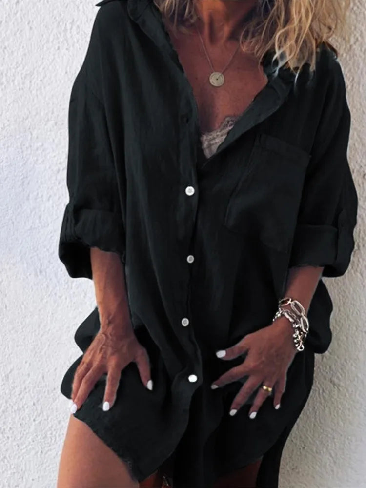 Neue Mode-Baumwollbluse für Damen