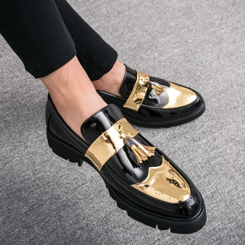 Mode Goldene Herren Freizeitschuhe