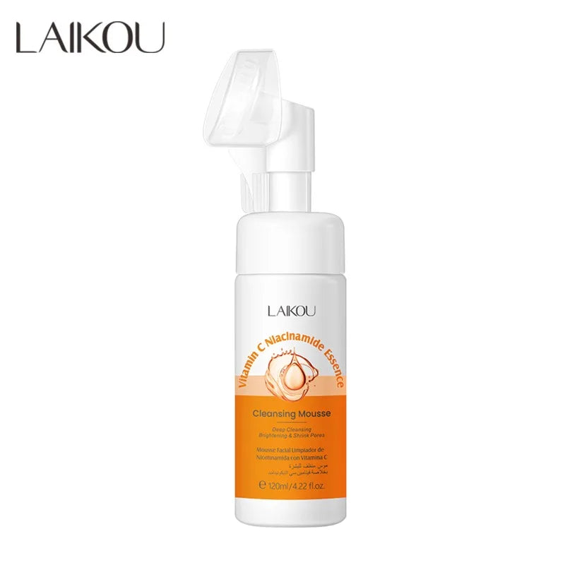 120ml Vitamin C Cleansing Mousse Facial Care Cleansing Pore Brightening Skin Tone Shrinking Pore Facial cleanser Skin care