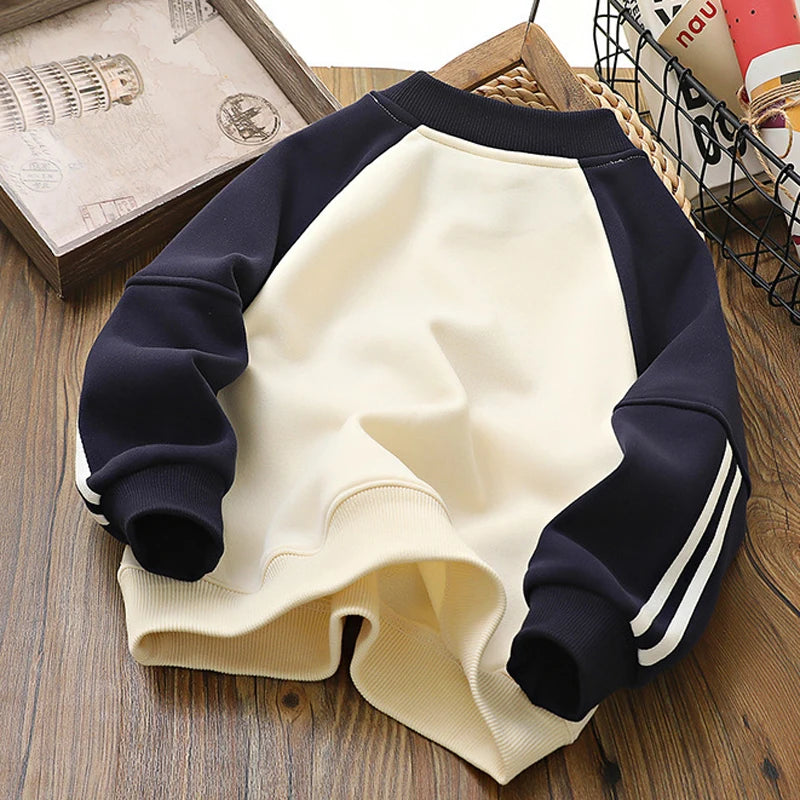 Neues warmes Fleece-Sweatshirt für Jungen