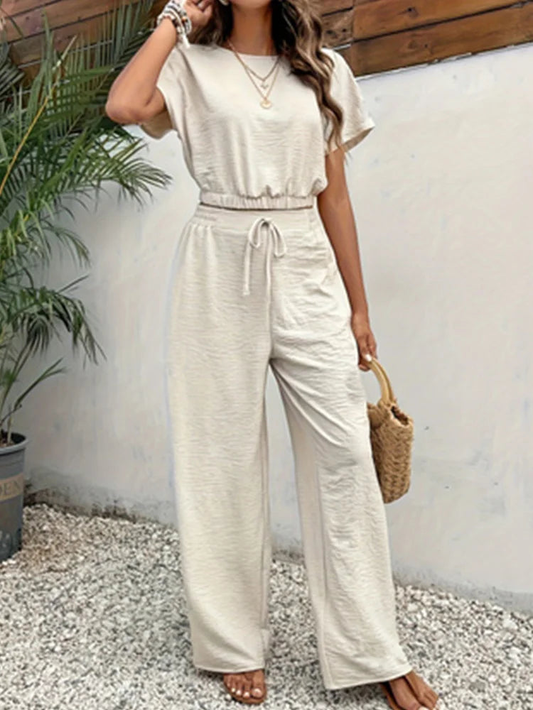 Zweiteiliges Set Damen Casual Slash