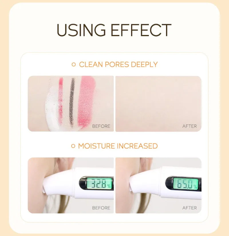 120ml Vitamin C Cleansing Mousse Facial Care Cleansing Pore Brightening Skin Tone Shrinking Pore Facial cleanser Skin care