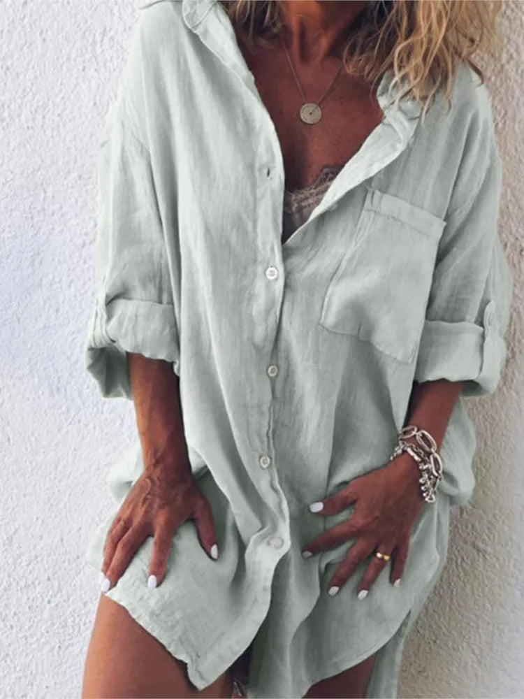 Neue Mode-Baumwollbluse für Damen