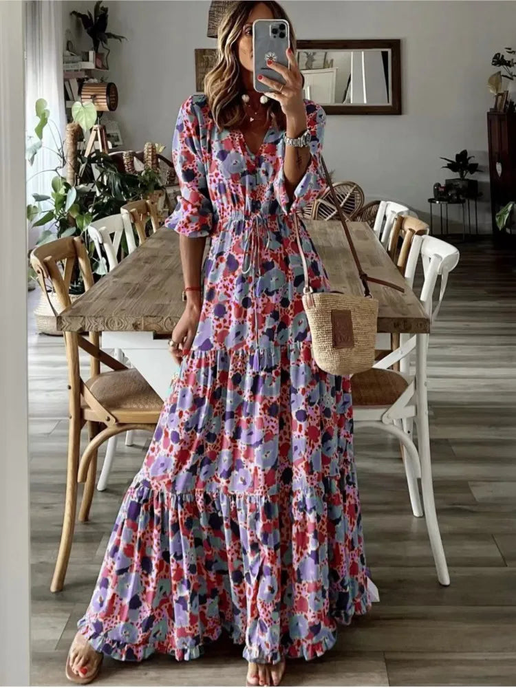Neues langes Damenkleid