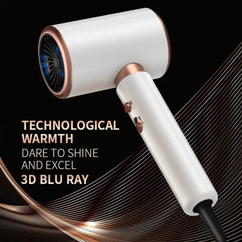 Hair Dryer, High-Speed Electric Turbine Airflow, Low Noise.