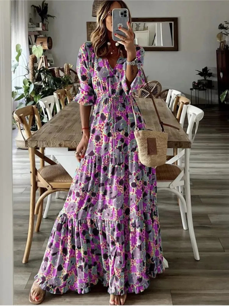 Neues langes Damenkleid