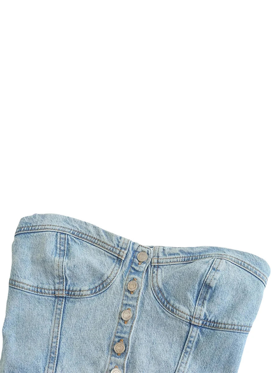 Damen Jeans-Crop-Top