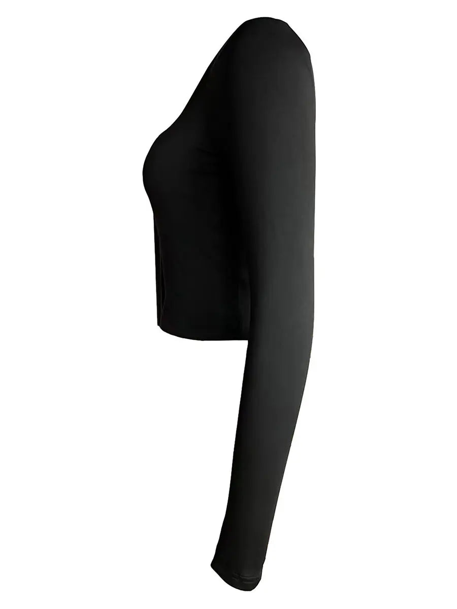 Frauen Langarm Quadratischen Hals Abnehmen Casual Herbst