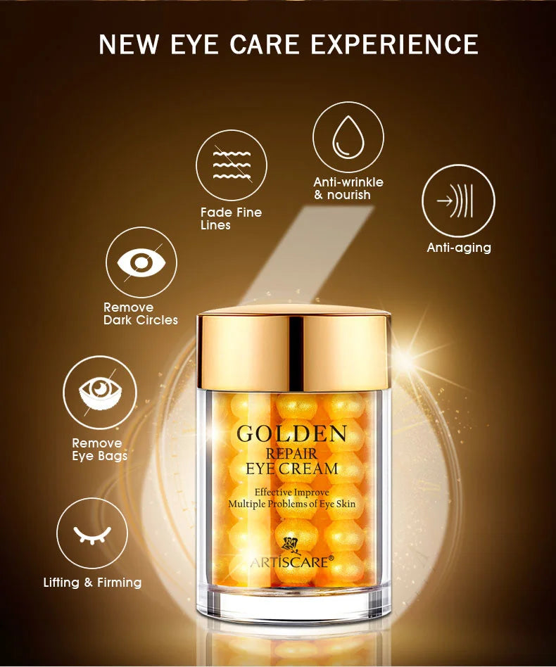 ARTISCARE Snail Facial Cream + Peptide Eye Serum + Golden Eye Cream Face Care Dark Circles Skin Care