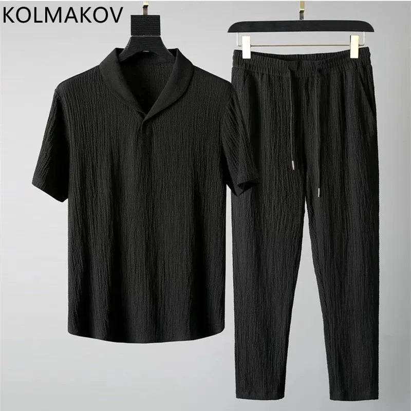 (Hemd + Hose) 2024 Sommer neue Ankunft Männer Mode Klassische Set