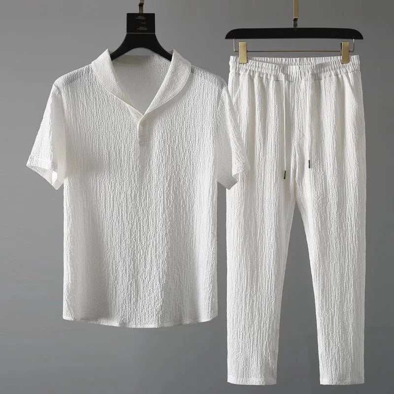 (Hemd + Hose) 2024 Sommer neue Ankunft Männer Mode Klassische Set