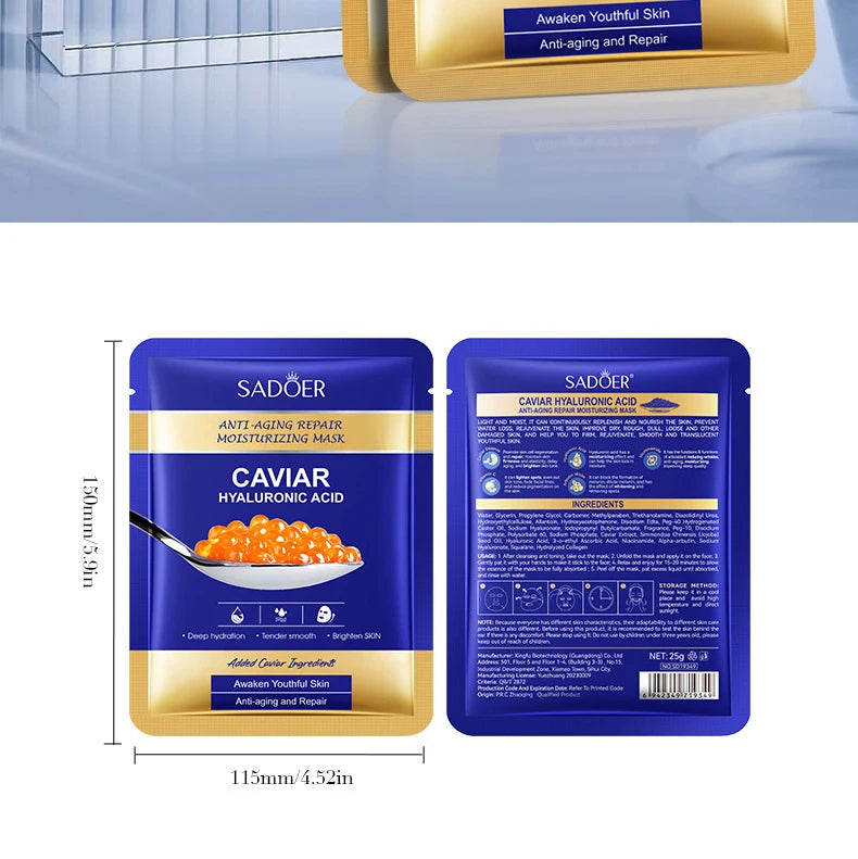 5pcs SADOER Caviar Hyaluronic Acid Moisturizing
