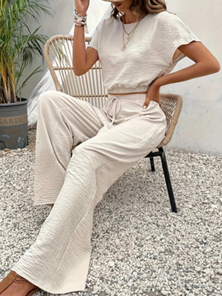 Zweiteiliges Set Damen Casual Slash