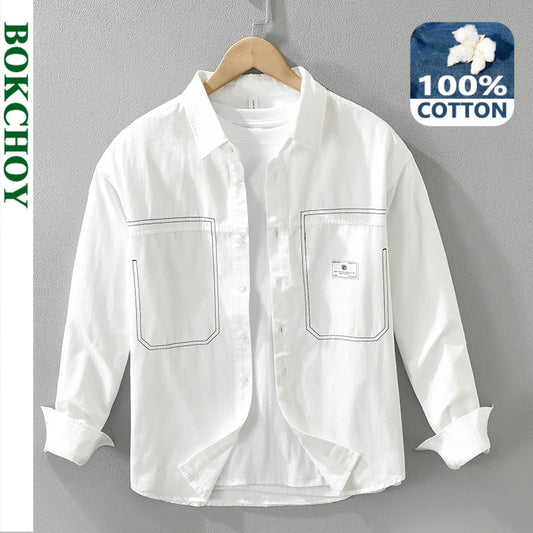 Neue lockere Patchwork-Shirts aus 100 % Baumwolle