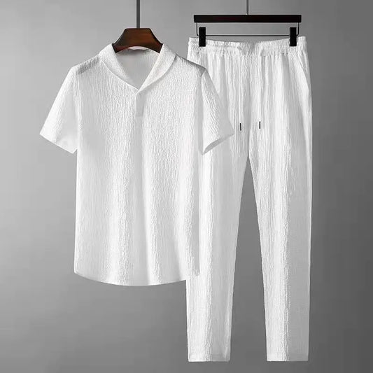 (Hemd + Hose) 2024 Sommer neue Ankunft Männer Mode Klassische Set