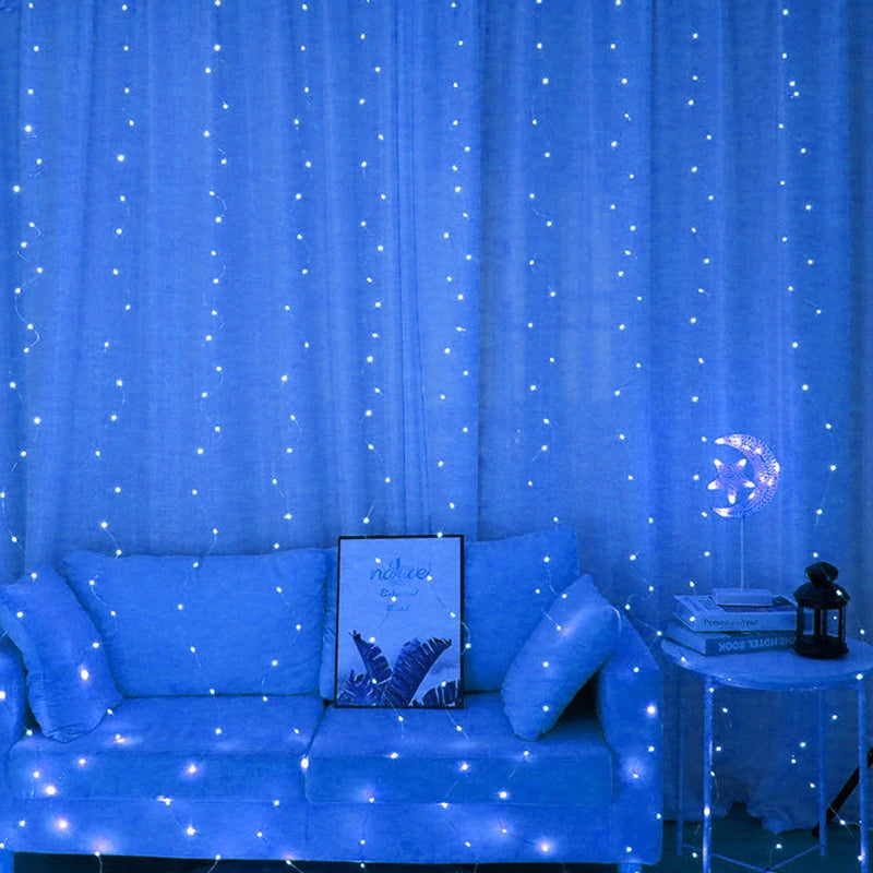 Christmas Ornament LED Fairy Light Strings 8 Mode Holiday Lights Curtain Garland Festoon Christmas Decor for Home New Year Xmas