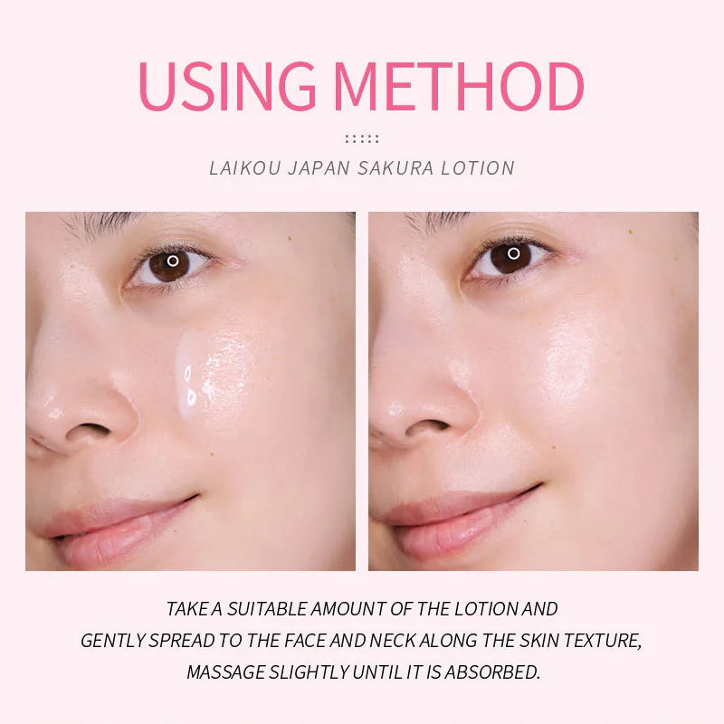 Sakura Facial Cleaner Korean Face Serum Exfoliating Peeling Gel Moisturize Toner Eye Cream Sunscreen Cosmetics Skin Care Set