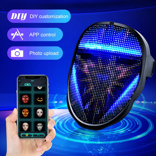 LED-Leuchtmaske mit Gestenerkennung, RGB-Vollfarbe