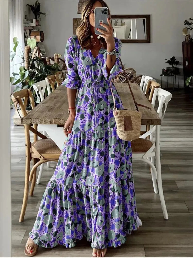 Neues langes Damenkleid
