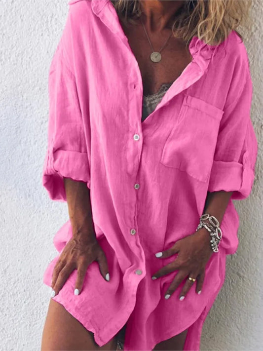 Neue Mode-Baumwollbluse für Damen